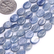 Load image into Gallery viewer, GEM-insid Blue Kyanite Gemstone Loose Beads Natural Energy Power Beads for Jewelry Making 7X9mm Oval 15"
