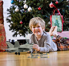 Load image into Gallery viewer, Click N’ Play Military Air Force F/A 18 Super Hornet Fighter Jet, 16 Piece Play Set with Accessories - Army Action Figures, Missiles, and More, Toy Jets for Boys 6+
