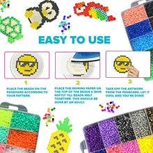 Load image into Gallery viewer, LITTLE VISIONARY 30,000 Fuse Beads - Deluxe Hama Bead Kit Includes 6 Pegboards, Tweezers, Ironing Paper, Travel Case (30,000)
