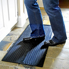 Load image into Gallery viewer, Cozy Products Electric Foot Warmer Mat-Heated Rubber Pad, Small Portable Floor Heater, for Home, Office, Garage, Car Use, 135 Watts, 8 lbs, 36.5" x 16" x 0.25", Black
