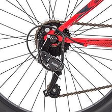 Load image into Gallery viewer, Huffy Hardtail Mountain Bike, Stone Mountain 24-26 inch 21-Speed, Lightweight, Gloss Red (74808)

