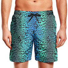 Load image into Gallery viewer, Mens Leopard Swim Trunks with Mesh Lining Quick-Dry FunnyBoys Board Shorts Mens Swimsuits M
