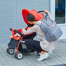 Load image into Gallery viewer, Diaper Bag Backpack, RUVALINO Multifunction Travel Back Pack Maternity Baby Changing Bags, Large Capacity, Waterproof and Stylish, Gray
