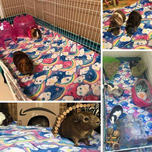 Load image into Gallery viewer, Guinea Pig Fleece Cage Liner for Midwest Habitat | Guinea Pig Bedding | Guinea Pig Fleece | Rainbows
