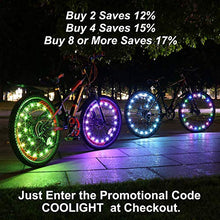 Load image into Gallery viewer, Sumree Bike Wheel Lights LED Bike Spoke Light Super Bright Cycling Bicycle Light with Batteries Included (1 Wheel Pack) (Rainbow)
