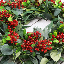 Load image into Gallery viewer, Felice Arts Artificial Red Berry, 12 Pack Christmas Berry Stems Faux Holly Berries Branches for Christmas Tree Fireplace Wreath Crafts Holiday and Home Decor
