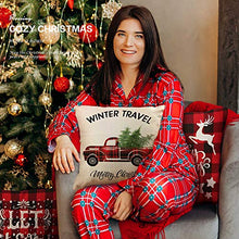 Load image into Gallery viewer, Bieyaaso Christmas Pillow Covers 18x18 Set of 4 for Home Decor Christmas Buffalo Plaid Retro Truck Throw Pillow Cases Cushion Decor Winter Holiday Christmas Farmhouse Decor Pillows Throw Pillow Cover
