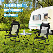 Load image into Gallery viewer, Giantex Set of 2 Patio Dining Chairs, Folding Lounge Chairs with 7 Level Adjustable Backrest, 300 Lbs Capacity, Outdoor Portable Chairs with Metal Frame
