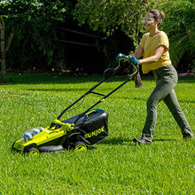 Load image into Gallery viewer, Sun Joe 24V-X2-17LM 48-Volt 17-Inch Mulching Walk-Behind Lawn Mower w/11-Gallon Grass Catcher &amp; 6-Position Height Adjustment, Included, Cordless, Kit (w/ 2X 4.0-Ah Battery and Charger)
