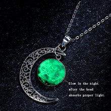Load image into Gallery viewer, BriLove 925 Sterling Silver Necklace for Women -"Taurus" Galaxy Constellation Zodiac Horoscope Astrology 12 Crescent Moon Glass Bead Pendant Necklace
