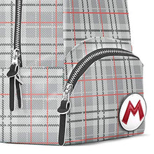 Load image into Gallery viewer, Controller Gear Super Mario - Mario Plaid - Small Backpack for Women, Girl's Cute Mini Bookbag Purse, Travel Bag for Nintendo Switch Console &amp; Accessories - Nintendo Switch
