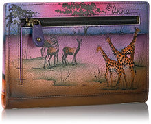 Load image into Gallery viewer, Anna by Anuschka Hand Painted Leather | Triple Compartment Wallet/Clutch | Serengeti Sunset

