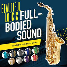 Load image into Gallery viewer, Mendini By Cecilio Eb Alto Saxophone - Case, Tuner, Mouthpiece, 10 Reeds, Pocketbook - Black &amp; NickelE Flat Musical Instruments
