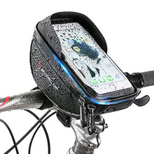 Load image into Gallery viewer, Wallfire Bike Phone Mount Bag, Bicycle Frame Bike Handlebar Bags with Waterproof Touch Screen Phone Case (Black)
