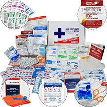 Load image into Gallery viewer, OSHA &amp; ANSI First Aid Kit Refill/Upgrade, 50 Person, 196 Pieces, ANSI 2015 Class B - Includes Splint, Tourniquet, Tools, Single dose and More: Fill Your kit or use to Upgrade to Current regulations
