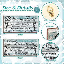 Load image into Gallery viewer, 2 Pieces Funny Bathroom Signs Ocean Theme Beach Bathroom Decors Bathroom Rules Sign Plaque Wooden Funny Bathroom Decor Sign Guest Hanging Wall Art Decorative Signs Rustic Wall Art (Chic Style)
