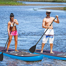 Load image into Gallery viewer, Goplus Inflatable Stand up Paddle Board Surfboard SUP Board with Adjustable Paddle Carry Bag Manual Pump Repair Kit Removable Fin for All Skill Levels, 6" Thick (Purple, 11FT)
