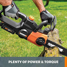 Load image into Gallery viewer, WORX WG322 20V Power Share 10" Cordless Chainsaw with Auto-Tension

