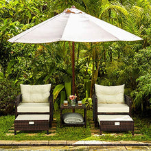 Load image into Gallery viewer, Pamapic 5 Pieces Wicker Patio Furniture Set Outdoor Patio Chairs with Ottomans
