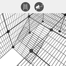 Load image into Gallery viewer, SONGMICS Pet Playpen Includes Cable Ties, Metal Wire Apartment-Style Two-Storey Bunny Fence and Kennel, Comfortable Pet Premium Villa for Guinea Pigs, Bunnies, Rabbits,Puppies,Indoor Upgrade ULPI02H
