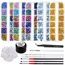 Load image into Gallery viewer, Selizo 8240pcs Nail Rhinestones, Rhinestones for Nails, Nail Gems Crystals Nail Art Rhinestones Supplies with Rhinestone Glue for Nails Art Decoration
