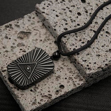 Load image into Gallery viewer, Black Obsidian Protection Crystal Necklace - Genuine Stone Obsidian Healing Crystal Necklace for Men, Trendy and Spiritual Pendant Evil Eye Protection Mens Necklaces for Prosperity and Good Luck
