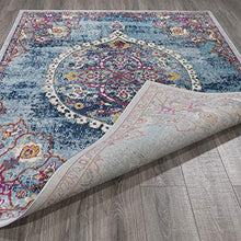 Load image into Gallery viewer, Ottomanson RIX3262-5X7 Rixos Medallion Vintage Area Rug, 5'3" x 7', Turquoise
