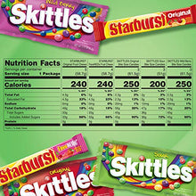 Load image into Gallery viewer, SKITTLES &amp; STARBURST Candy Full Size Variety Mix 37.05-Ounce 18-Count Box
