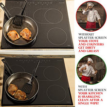 Load image into Gallery viewer, Grease Splatter Screen for Frying Pan 13" - Stops 99% of Hot Oil Splash - Protects Skin from Burns - Splatter Guard for Cooking - Iron Skillet Lid Keeps Kitchen Clean - Stainless Steel

