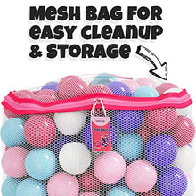 Load image into Gallery viewer, Click N' Play Ball Pit Balls for Kids, Plastic Refill Balls, 200 Pack, Phthalate and BPA Free, Includes a Reusable Storage Bag with Zipper, Pastel, Gift for Toddlers and Kids
