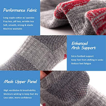 Load image into Gallery viewer, u&amp;i Men's Performance Cushion Cotton Low Cut Ankle Athletic Socks with Tab, Gray (6-Pack)
