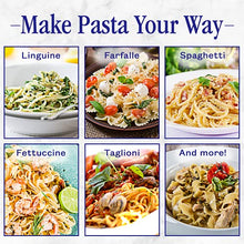 Load image into Gallery viewer, Nuvantee Pasta Maker Machine,Manual Hand Press,Adjustable Thickness Settings,Noodles Maker with Washable Aluminum Alloy Rollers and Cutter, Perfect for Spaghetti,Fettuccini, Lasagna
