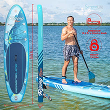 Load image into Gallery viewer, SereneLife Inflatable Stand Up Paddle Board (6 Inches Thick) with Premium SUP Accessories &amp; Carry Bag | Wide Stance, Bottom Fin for Paddling, Surf Control, Non-Slip Deck | Youth &amp; Adult Standing Boat
