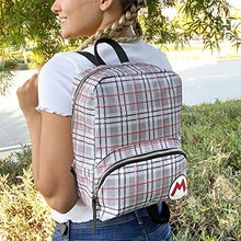 Load image into Gallery viewer, Controller Gear Super Mario - Mario Plaid - Small Backpack for Women, Girl's Cute Mini Bookbag Purse, Travel Bag for Nintendo Switch Console &amp; Accessories - Nintendo Switch
