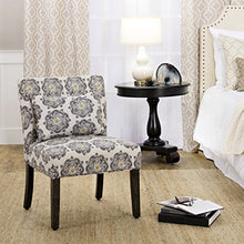 Load image into Gallery viewer, HomePop Parker Accent Chair with Pillow, Gray Medallion
