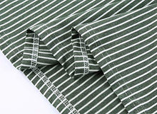 Load image into Gallery viewer, MEROKEETY Women's 3/4 Balloon Sleeve Striped High Waist T Shirt Midi Dress with Pockets
