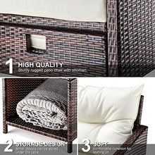 Load image into Gallery viewer, Pamapic 5 Pieces Wicker Patio Furniture Set Outdoor Patio Chairs with Ottomans
