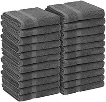 Load image into Gallery viewer, Utopia Towels Grey Salon Towels, Pack of 24 (Not Bleach Proof, 16 x 27 Inches) Highly Absorbent Towels for Hand, Gym, Beauty, Hair, Spa, and Home Hair Care
