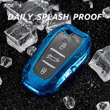 Load image into Gallery viewer, NCUIXZH Soft TPU Car Remote Key Case Full Cover Holder Shell，ForPeugeot 2008 3008 5008，ForCitroen C4 C6 C3-XR Picasso DS3 DS4 DS5 DS6-Silver only case
