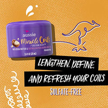 Load image into Gallery viewer, Aussie Miracle Coils Collection, Shampoo, Conditioner, Shaping Jelly &amp; Stretching Cream, For Curly Hair, Made with Australian Macadamia Nut Oil, Sulfate &amp; Paraben Free , White , 4 Piece Set
