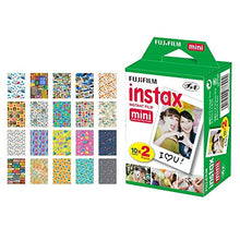 Load image into Gallery viewer, Fujifilm instax Mini Instant Film (20 Exposures) + 20 Sticker Frames for Fuji Instax Prints Travel Package

