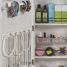 Load image into Gallery viewer, GISSAR Jewelry Mirror Armoire Wall Mount Over The Door Mirror Jewelry Cabinet Storage Mirror Organizer Lockable Full Length Door Mirror(White)

