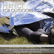 Load image into Gallery viewer, Zenwells Emergency Blankets Pack of 10 - Mylar Thermal Solar Blankets for Maximum Protection - Keep Heat Out - Best for Your Survival Kit, Car Kits, Outdoors or First Aid
