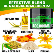 Load image into Gallery viewer, Hemp Cream - Fast Relief - Muscle, Joint, Foot &amp; Back with Hemp, Arnica, Turmeric | Natural Hemp Oil Extract Gel - Maximum Strength - Made in USA - 4oz
