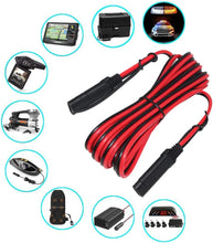 Load image into Gallery viewer, KUNCAN 12FT Sae to Sae 2 Pin Extension Cable DC Power 16awg Heavy Duty Battery Quick Disconnect/Connect Wire Harness with Sae Connectors with Dust Cap
