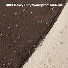 Load image into Gallery viewer, Vailge Waterproof Patio Chaise Lounge Cover, 600D Heavy Duty Outdoor Lounge Chair Covers,UV Resistant Patio Furniture Covers,2 Pack-Medium,Beige &amp; Brown
