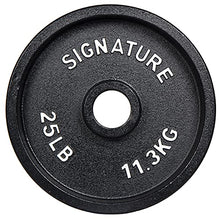 Load image into Gallery viewer, Signature Fitness Deep Dish 2-Inch Olympic Cast Iron Weight Plates with E-Coating
