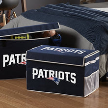 Load image into Gallery viewer, Franklin Sports NFL New England Patriots Folding Storage Footlocker Bins - Official NFL Team Storage Organizers - Collapsible Containers - Large
