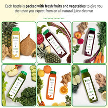 Load image into Gallery viewer, 7 Day Juice Cleanse by Raw Fountain, All Natural Raw Detox Cleanse, Cold Pressed Fruit and Vegetable Juice, Tasty and Energizing, 42 Bottle 12oz, 7 Ginger Shots
