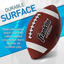 Load image into Gallery viewer, Franklin Sports Junior Football - Grip-Rite 100 - Kids Junior Size Rubber Football - Youth Football - Durable Outdoor Rubber Football - Brown/White
